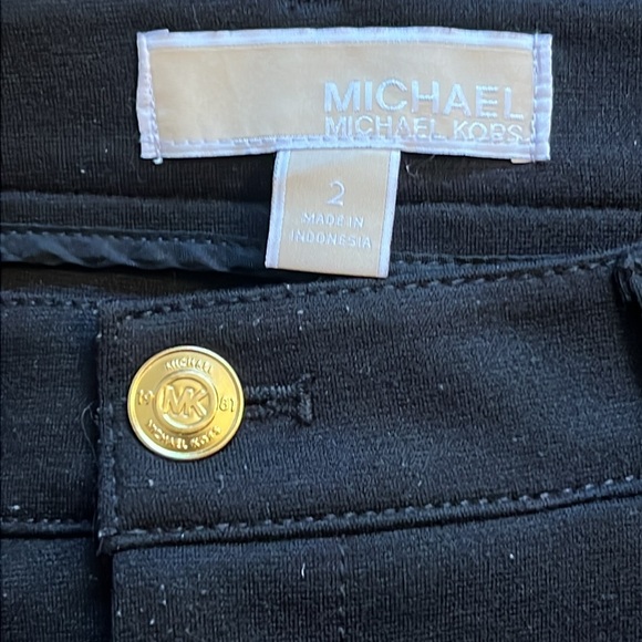 Michael Kors Black Leggings Womens Size 2 Stretch Pants - Picture 5 of 11